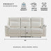 Mnul Double Reclining Sof, Polished Microfiber Upholstered 3 Seter Mnul Sof Recliner for Living Room, Wll Hugger, Esy ssembly, Beige