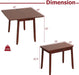 40" Foldable Rectangle Dining Table, Wooden Kitchen Table for 2-4