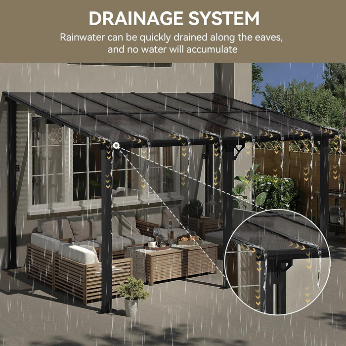 14x10 Gazebo Weatherproof Outdoor Patio Sloped Roof