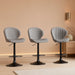 Bar Stools Set of 3 Modern Swivel Bar Chairs, Barstools Counter Height with High Backrest, Easy 3-5 Minute Assembly for Bar, Kitchen, Dining Room Light Grey