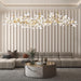 L98.42 Large Modern Chandelier for Dining Room, 20-Light Copper Tree Branch Chandeliers, Ginkgo Leaf Chandeliers, H65 Brass Chandelier for Restaurants, Hotelsand, Clubs, Living Room