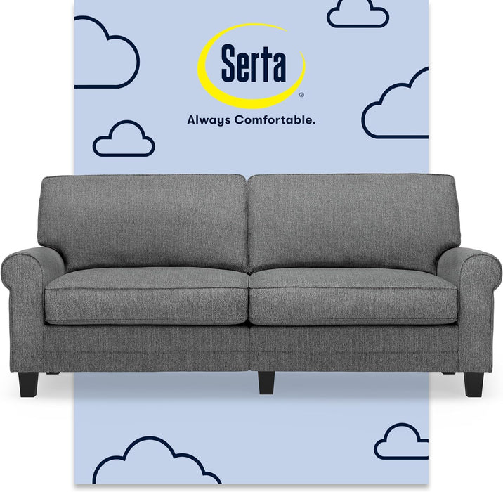 61" Linen Loveseat - Charcoal