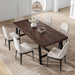 71" Large Kitchen Table, Industrial Wood Dining Table, Rustic Birch