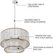 Dia 22 Inch Boho Wood Bead Chandelier Farmhouse, Bohemia Dining Room Light Fixture over Table, White Bead Pendant Chandelier for Bedroom Kitchen Hallway Entryway Nursery Living Room Foyer