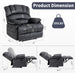 Grey Fabric Recliner with Overstuffed Cushions