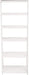 5-Tier Sturdy Rubberwood Ladder Bookshelf, Freestanding Storage Organizer Bookcase, Display Shelf for Small Space, White, 25.98" W X 74.48" H X 15.03" D