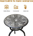 Patio Bistro Set.Rust-Resistant Cast Aluminum Bistro Table Set with Umbrella Hole for Backyard (Crown Copper)