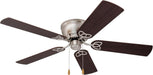 Benton Traditional 52 Inch Ceiling Fan with Light, LED Flush Mount Ceiling Fan, Indoor Fan with 5 Blades, Brown Walnut and Brown Maple Blade Finish Options, Brushed Nickel (51428-01)