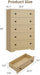 for Bedroom, 50" Tall Large Dresser with Deep Drawers & Metal Knobs, Wooden Mid Century Modern Chest of Drawers for Living Room, Entryway, Hallway, Natural