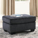 Altari Modern Rectangular Accent Ottoman, Dark Gray