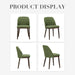 Upholstered Dining Chairs Set of 4, Modern Kitchen Chairs with Back, Fabric Side Dining Room Chairs with Wood Legs for Farmhouce Restaurant, Green
