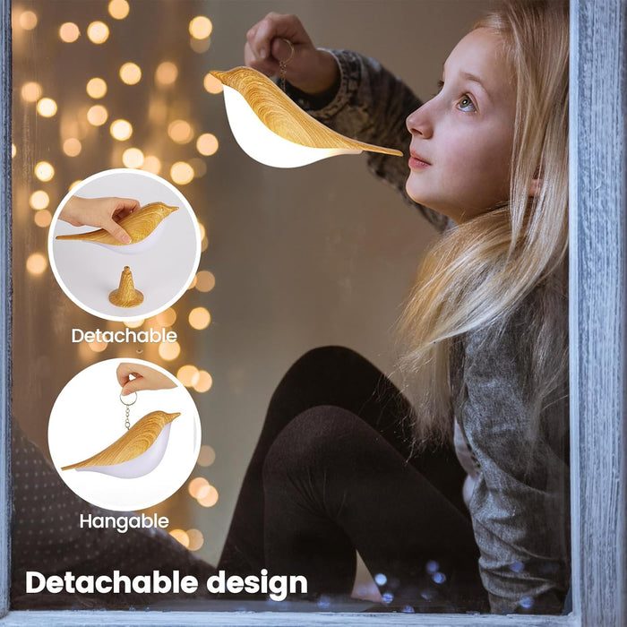 2Pack Small Cute Bird Table Lamp, Touch Bird Night Light, Cordless Bedside Lamp, Desk Lamp for Reading, 3-Way Dimmable USB Rechargeable Battery 2600Mah Nightstand Lamp for Bedroom, Home/Office Decor