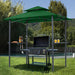 8'X 5' Grill Gazebo Shelter, Double Tier Outdoor BBQ Gazebo Canopy with LED Light(Forest Green)