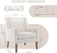 Beige Chenille Upholstered Wingback Chair With Wood