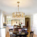 Gold GeometricMetal Pendant Chandelier 5 Light Fixture