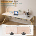 71-Inch Extra Long Desk with Storage Shelf, Gold