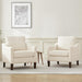 Mid Century Modern Accent Chair, Upholstered Living Room Chairs Armchair for Bedroom, Comfy Reading Accent Chairs with Wood Legs for Living Room, Beige