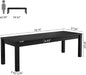 78.7" Large Dining Table for 6 8, Solid Wood Rustic Kitchen Table, Modern Farmhouse Rectangular Dining Desk for Kitchen, Living Room, Black