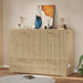 Full Size Murphy Bed Cabinet Natural OakWoodFinish