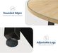 31.5 Inch round Dining Table for 2-4, Small Kitchen Dining Room Table for Space Saving, Wood Circle Kitchen Table with Sturdy Metal Frame (No Chairs)