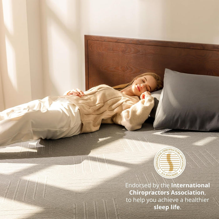 Queen Memory Foam Mattress Charcoal Premium Orthopedic