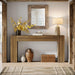 63-Inch Long Console Table, Farmhouse Narrow Sofa Table behind the Couch for Living Room, Entryway, Hallway, Foyer, Natural Brown