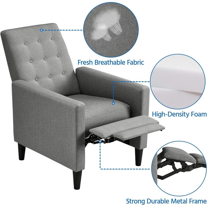 Fabric Recliner Chair with Thicker Cushion