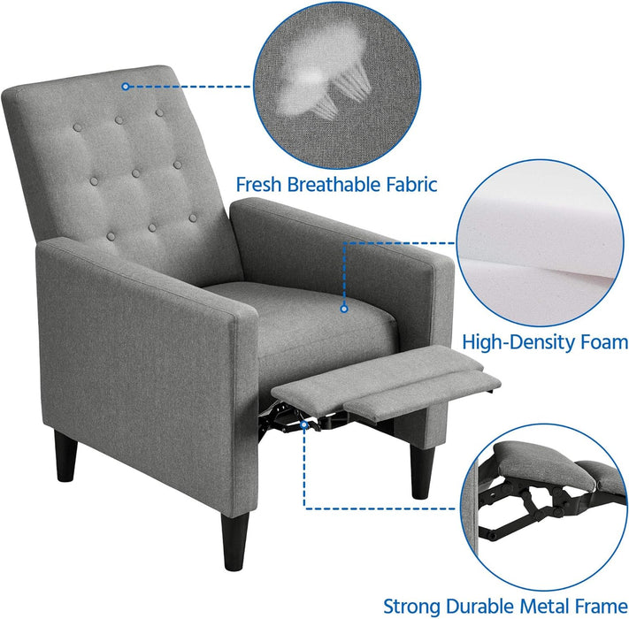 Fabric Recliner Chair with Thicker Cushion