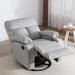 Swivel Rocker Recliner, Rocking Recliner Chair, Small Rocker Recliners for Small Spaces, Living Room, Bedroom, Nursery, RV, Light Grey