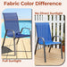 Patio Chair, Outdoor Stackable Textilene Chairs Set of 4, Navy Blue