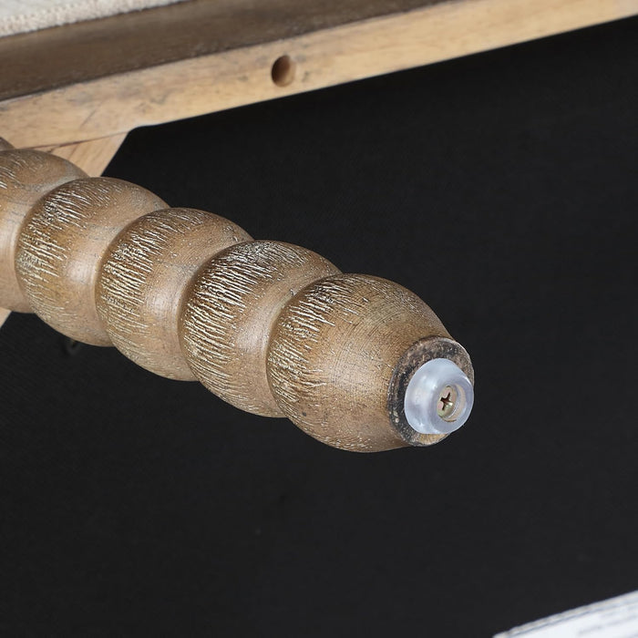 Linen Fabric Spindle Accent Chairs Set of 2,Spool Chairs with High Resilience Spring Cushion and Armrest Pads, Leisure Armchair for Living Room Bedroom Farmhouse Home Office Belcony