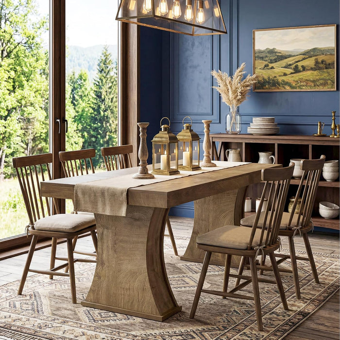 78" Dining Table, Kitchen Table for 6-8,Large Dining Room Table