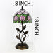 Tiffany Style Stained Glass Table Lamp Pink Tulip 18 Inch