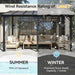 14x10 Gazebo Weatherproof Outdoor Patio Sloped Roof