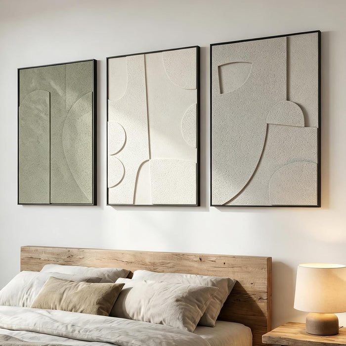 ThreeDimensional Sandstone Wall Art With Black Frame