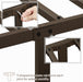 Queen Metal Platform Bed Frame, Victorian Headboard & Footboard