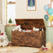 Storage Bench 39.4 Inch RusticWood Brown Organizer
