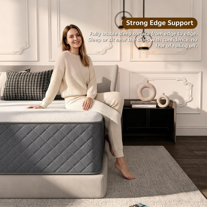 Full Size Mattress, 12 Inch Full Mattress Hybrid Medium Firm,