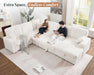 OneHundredThirtyInch Sleeper Sofa With White Faux Fur