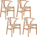 Wood Wishbone Dining Room Chairs Mid Century Modern Wooden for Your Beach House, Fully Assembled