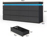 12 Drawer Dresser with LED Light, Black Modern Chest of Drawers for Bedroom,Long Dresser with Drawers for Living Room, Entryway, Hallway