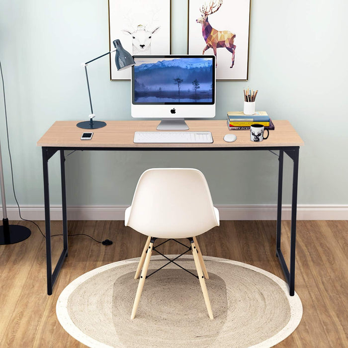 Computer Desk,47.2 Inches Home Office Desk Writing Study Table Modern Simple Style PC Desk with Metal Frame，Nature