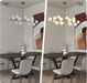 Gold Mid Century Modern Rectangle Chandelier Light