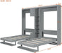 SlateGray Contemporary Murphy Dual Twin Beds Cabinetry