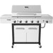 Deluxe 5-Burner Propane Gas Grill in Stainless Steel and Black with Side Burner