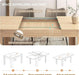 59"-86" Extendable Dining Table for 6-8 Person, Wooden Dining Room Table, Modern Extendable Table for Gatherings, Meeting for Small Kitchens, Dining Office Areas(Natural)