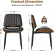 Dining Chairs Set of 2, Mid Century Modern PU Leather Kitchen Chairs