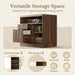 ThirtyTwoInch Walnut Lateral File Cabinet Lockable Assembly