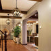Wood Chandelier Farmhouse FourLight Rustic Brown 15In