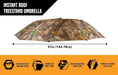 Vanish Instant Roof Tree Stand Umbrella - Large Umbrella with Realtree Edge Camo - Durable and Portable Hunting Umbrella - Hunting Gear and Accessories - 57" W